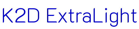 K2D ExtraLight 字体
